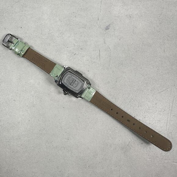 Invicta Lupah Womens Watch 29mm Tank Style MOP Dial Green Leather New Battery - Picture 8 of 13